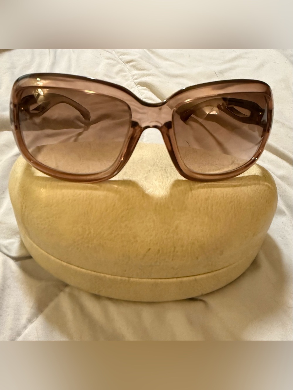 Jimmy Choo Translucent Pink Brown Gradient Sunglasses